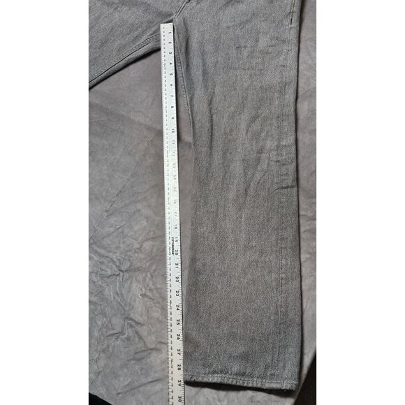 Banana Republic Jeans Mens 31x32 Gray Traveler Slim Fit 5 Pocket Zip Fly (HL9) - Picture 5 of 10